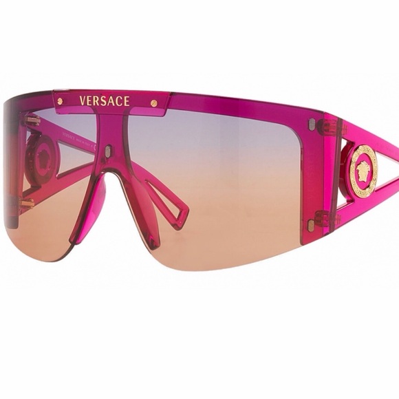 Versace Pink and Black Sunglasses with Extra Lenses - Picture 5 of 6